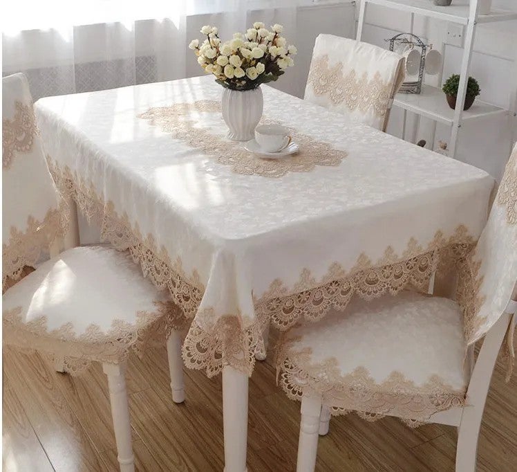 Bluejw European Style Fabric Lace Table Cloth  Rectangular Coffee Table Tablecloth - Image 2